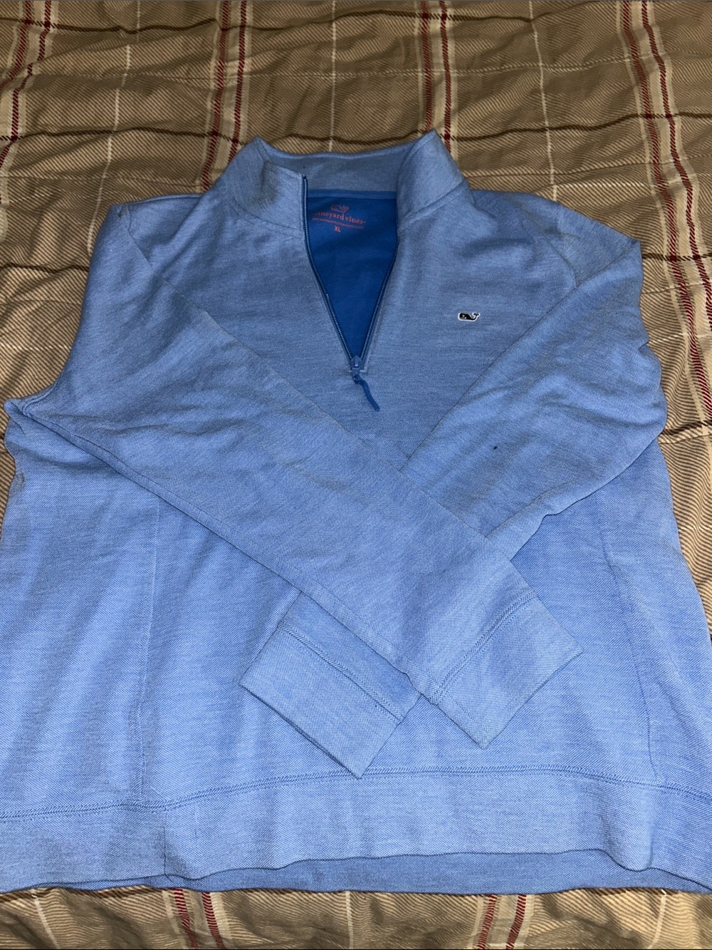 Vineyard Vines Men’s Sky Blue Quarter-Zip Pullover